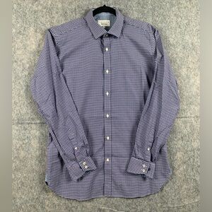 Ted Baker Mens Size 16‎ 34/35 Long Sleeve Button Down Plaid purple